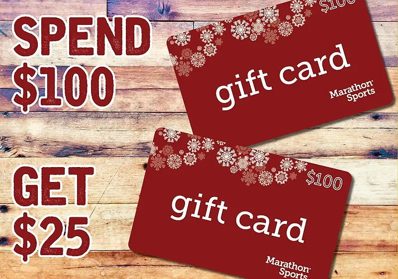 Holiday Promotional Gift Card. Spend $100 get a $25 promotional gift card